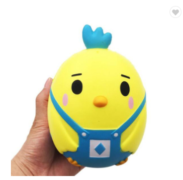 Yellow Chick Squishy Toys Stress Reliever PU Foam Material